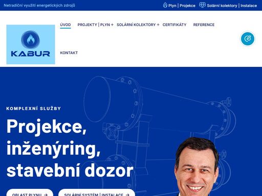 nabízíme komplexní projekční služby v oblasti plynu pro plynárenské podniky, firmy pracující s plynem, provozovatelé plynárenských zařízení pod dohledem báňského úřadu. k projektům zpracujeme inženýring až do vydání stavebního povolení a zajistíme stavební dozor. pracujeme i pro drobné odběratele s požadavkem osazení propan butanu, a pro zemědělce vlastnící biostanice. realizujeme instalace solárních systému na ohřev vody.