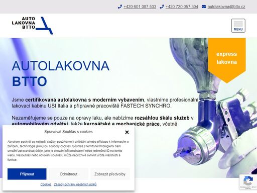certifikovaná autolakovna s moderním vybavením