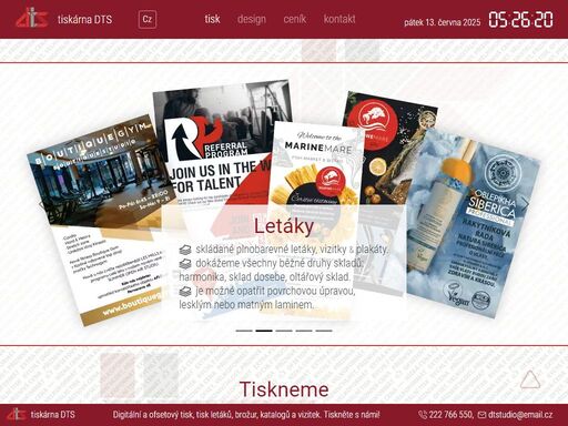 
      nabízíme celou řadu tiskových služeb od designu až po balení hotových výrobků.
      dodržujeme sliby - přiměřeně vyhodnocujeme své možnosti a vždy dodržujeme ujednání o kvalitě, načasování a ceně našich výrobků.
      držíme kvalitu - tisk splňuje evropskou normu iso 9001.
      jsme operativní - díky bohatým dlouholetým zkušenostem a vlastnímu kompletnímu parku tiskových a dokončovacích strojů, jsme vyrábíme tiskoviny v co nejkratším čase. průměrná doba výroby je 3 pracovní dny. v některých případech tiskneme během dne nebo přes noc.