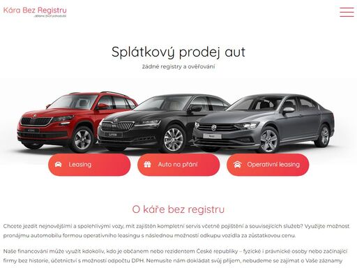 chcete jezdit nejnovějšími a spolehlivými vozy, mít zajištěn kompletní servis včetně pojištění? využijte možnost pronájmu automobilu formou operativního leasingu.