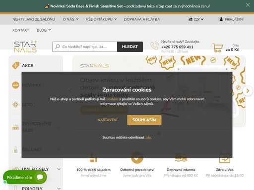 profesionální produkty pro gelové, akrylové a přírodní nehty. víve než 5000 položek ihned skladem, bleskové dodání, stovky spokojených zákazníků.
