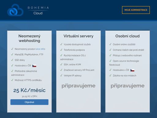 mějte svá data jednoduše všude. stabilní osobní cloud a webhosting. chráníme vaše data pomocí cloudové platformy.
