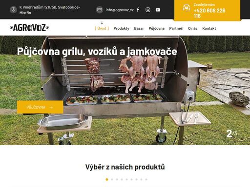 výrobce multifunkčních ručních vozíků, přívěsných vozíků, vleček, jamkovače, kolečka a grilů. také půjčujeme vozíky,  jamkovač a gril.