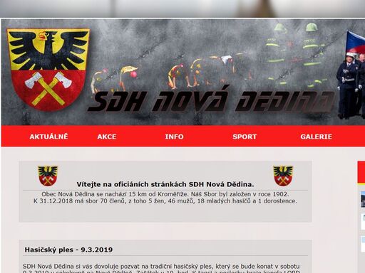 oficiální stránky sdh nová dědina