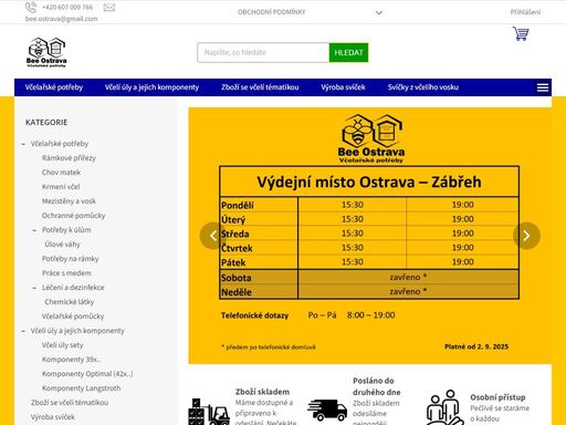 včelařské pomůcky, svíčky ze včelího vosku a zboží pro děti.. ?? vše pro včelaře na jednom místě??široký výběr pomůcek a potřeb za skvělé ceny???přírodní svíčky ze včelího vosku