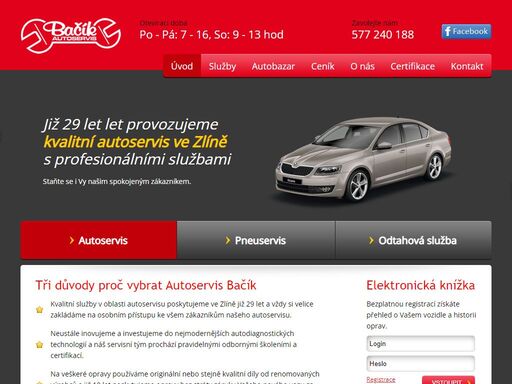 autoservis bačík s.r.o. - autoservis zlín, pneuservis zlín, stk zlín, odtahová služba zlín, vytahování vstříků a žhavičů,diagnostika dieselových motorů, common rail
