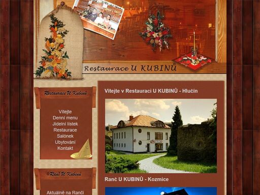 restauraceukubinu.cz hlucin denni menu jidla kuchyne vareni obsluha restaurace soukrome akce vecirky oslavy