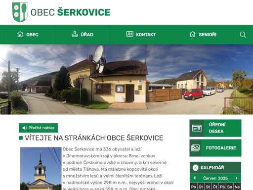 oficiální stránky obce šerkovice