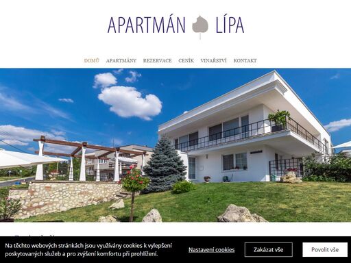 apartmány lípa mikulov - ubytování v mikulově ve 2 apartmánech o celkové ploše 200m2. k dispozici je tv, satelif, wifi, kuchyně, koupelna a venkovní posezení