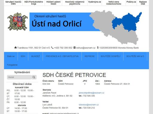 okresní sdružení hasičů ústí nad orlicí