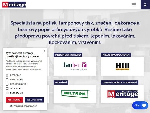 specialista na potisk, tamponový tisk, značení, dekorace a laserový popis průmyslových výrobků. řešíme také předúpravu povrchů před tiskem, lepením, lakováním, flockováním, vrstvením.