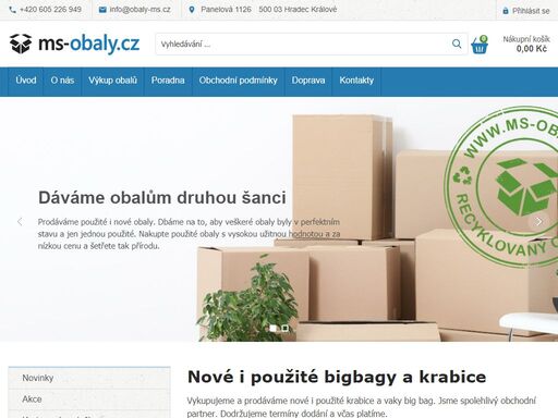 vykupujeme a prodáváme nové i použité krabice a vaky big bag. jsme spolehlivý obchodní partner. společně šetříme přírodu i vaši peněženku.