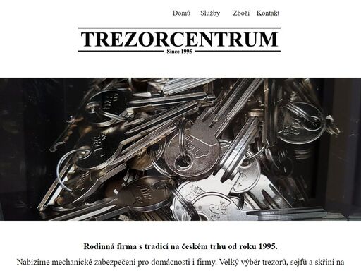 trezorcentrum nabízí mechanické zabezpečení, trezory, sejfy, skříně na zbraně. zhotovujeme klíče, autoklíče a čipy.