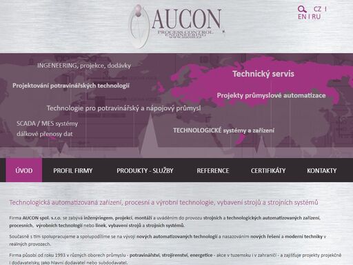 firma aucon spol. s.r.o. se zabývá inženýringem, projekcí, montáží a uváděním do provozu strojních a technologických automatizovaných zařízení, procesních,  výrobních technologií nebo linek, vybavení strojů a strojních systémů.