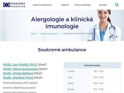 stránky soukromé polikliniky v ostravě - hrabůvce