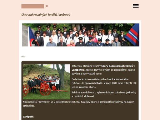 toto jsou oficiální stránky sboru dobrovolných hasičů v lanšperku.