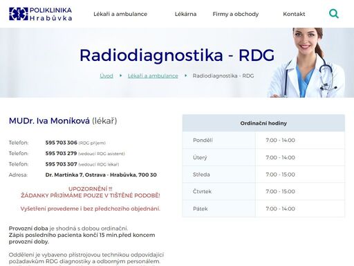stránky soukromé polikliniky v ostravě - hrabůvce