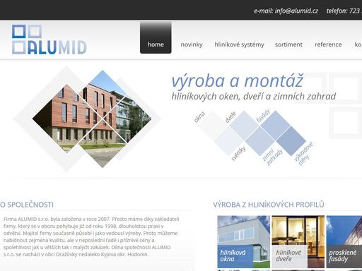 alumid spol. s.r.o. - výroba a montáž hliníkových oken, dveří, a zimních zahrad