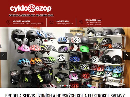 prodej a servis kol a elektrokol svitavy | cykloezop s.r.o. v naší prodejně ve svitavách najdete široký sortiment jízdních kol, elektrokol a příslušenství, samozřejmostí jsou také náhradní díly a doplňky.