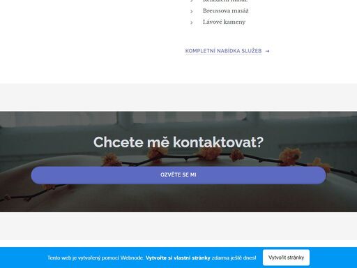 profesionální masáže v pohodlí vašeho domova.