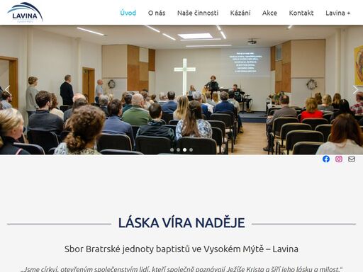 církev bjb - lavina ve vysokém mýtě