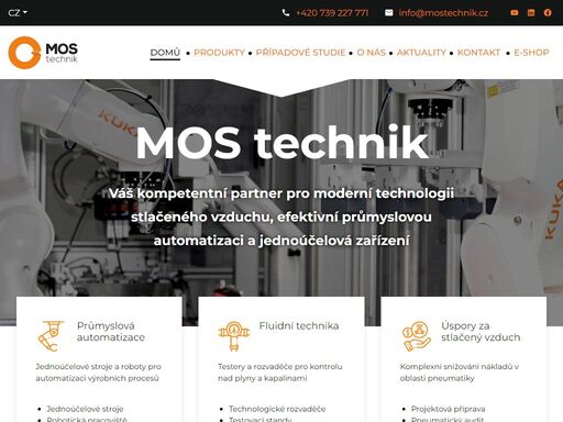 mos technik zajišťuje projekční, dodavatelské, montážní a servisní služby.