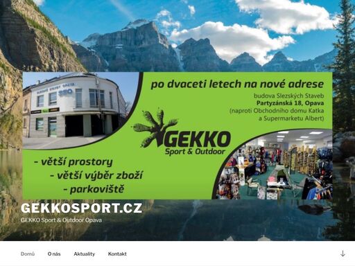 prodejna s outdoorovým a sportovním vybavením