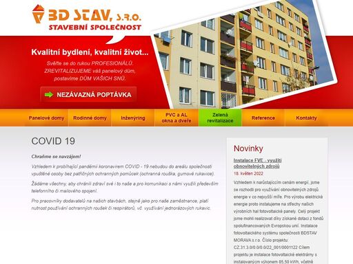 bdstav morava, s.r.o. - revitalizace panelových domů, výstavba rodinných domů