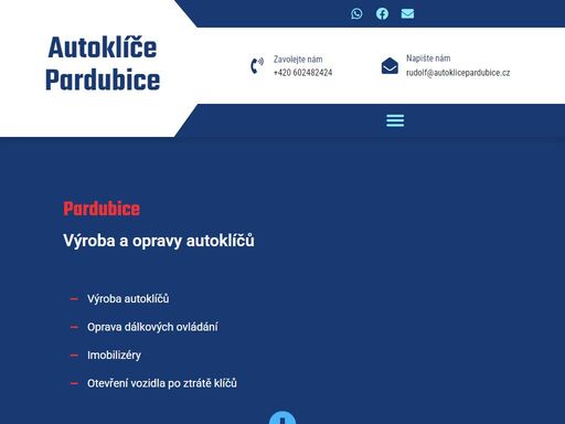 výroba a opravy autoklíčů, dálkových ovládání, imobilizérů a nouzové otevření vozidel po ztrátě všech klíčů. oblast pardubice a okolí.