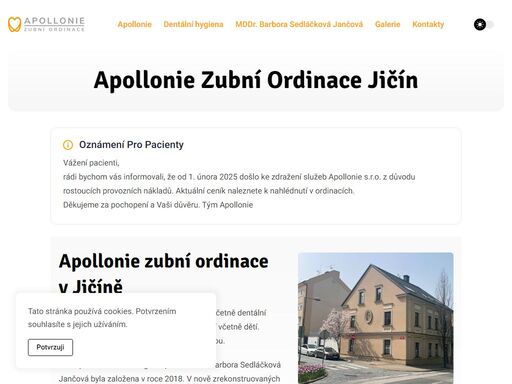 apollonie - ordinace dentální hygieny a zubní ordinace v jičíně