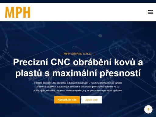 mph servis s.r.o. – zakázková kovovýroba, cnc obrábění kovů a plastů, prodej technických plastů. precizní výroba, rychlé dodání, spolehlivost.
