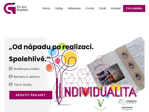 pomáhám značkám vyniknout díky originální grafice. tvořím loga, katalogy, vizuální identity i reklamní bannery. přehledně, spolehlivě a na míru.