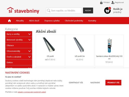 stavební materiály, izolace, cihly, podlahové krytiny...městečko trnávka miroslav kubín