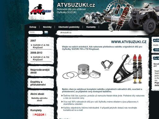 www.atvsuzuki.cz - náhradní díly pro užitkové čtyřkolky suzuki