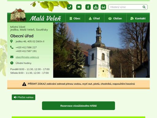 obec malá veleň