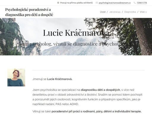 jsem psycholožka se specializací na diagnostiku dětí a dospělých, s více než desetiletou praxí v oblasti zdravotnictví a školství. snažím se pomoci lidem pochopit a porozumět jejich osobnosti, kognitivním funkcím a případným specifikům, jako je například nadání, pas nebo adhd.
