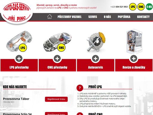 komplexní přestavby pohonů osobních, dodávkových automobilů, pracovních mechanismů a pohonů na lpg nebo cng.
montáže, opravy, servis, zkoušky a revize plynových zařízení na lpg a cng k pohonu motorových vozidel. diagnostika.
