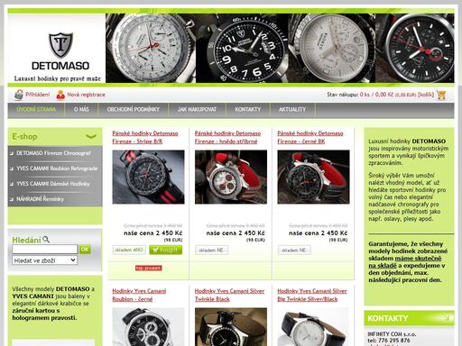 luxusní pánské hodinky detomaso