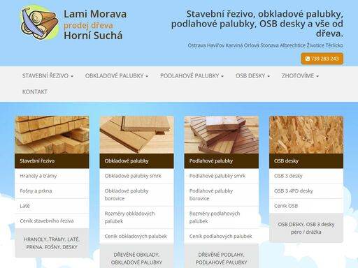 prodej dřeva, stavební řezivo, hranoly, fošny, desky, palubky, late, osb desky havířov karviná orlová stonava albrechtice životice těrlicko