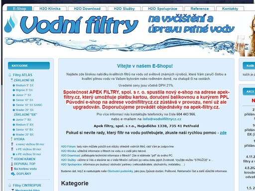 vodnifiltrycz.cz - vodní filtry na vodu pro všechny. e-shop se širokou nabídkou vodních filtrů za skvělé ceny. filtry pro domácnost. pijte zdravou a chutnější vodu.