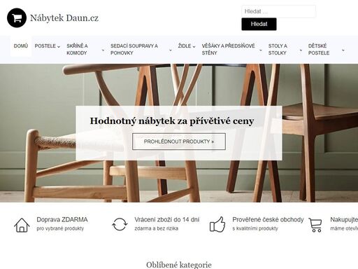 hodnotný nábytek za přívětivé ceny