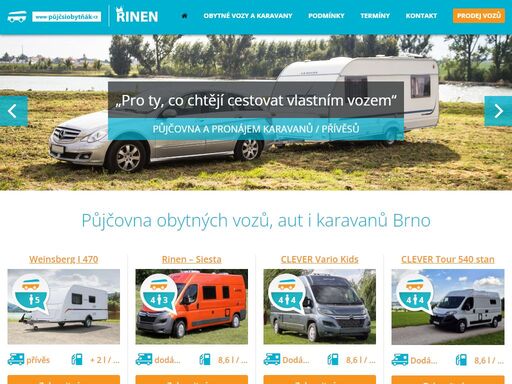 půjčovna / pronájem obytných vozů, aut dodávek i karavanů brno - obytné vozy, obytné dodávky, karavany, přívěsy, obytná auta, obytný přívěs, obytná dodávka