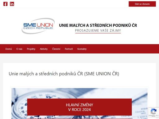 unie malých a středních podniků čr – sme union čr, působící od roku 2006, je neziskové, občanské sdružení, hájící zájmy malých a středních podniků.