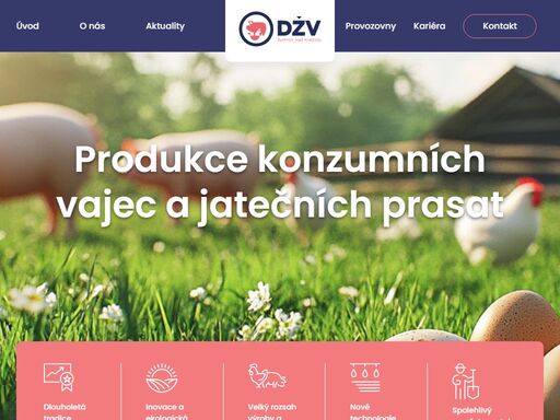 džv se zaměřuje na zemědělskou výrobu, chov prasat, kuřic, produkci konzumních vajec. poskytuje kvalitní produkty a služby v oblasti živočišné výroby. je součástí skupiny agroměřín.
