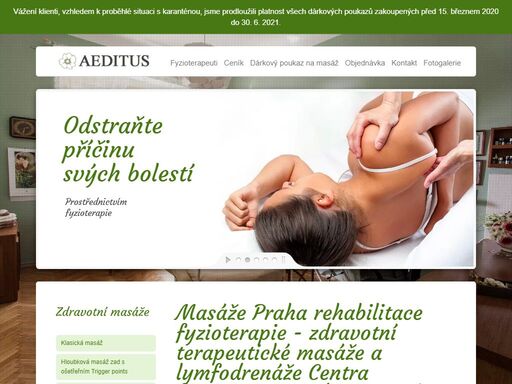fyzioterapie, rehabilitace a masáže praha - účinné hloubkové vazivové masáže zad s ošetřením trigger points, úleva od bolesti zad. lymfodrenáže, klasické, sportovní i relaxační masáže. certifikovaní terapeuti. rehabilitace a masáže praha 2 vinohrady, jagellonská 1.