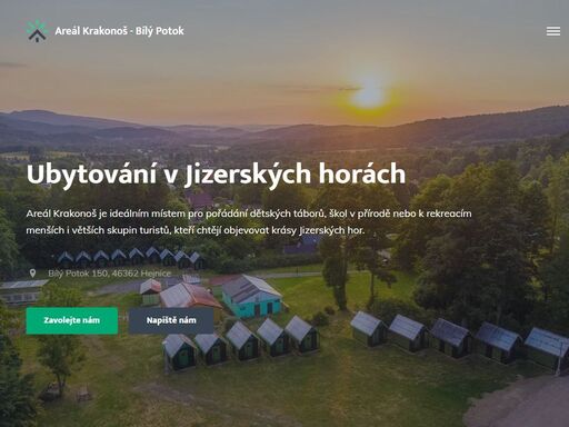 rekreační areál krakonoš, bílý potok pod smrkem. dětské tábory, školy v přírodě, ubytování pro skupiny.