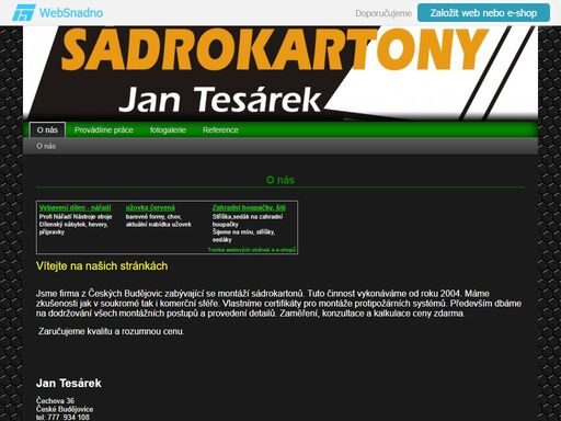 montáže sádrokartonů