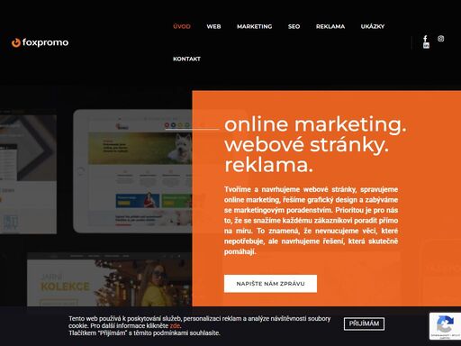 tvoříme webové stránky a postaráme se o váš online marketing, kde děláme grafický design tak, aby vaše reklama vynikla. fox promo s.r.o. - pardubice
