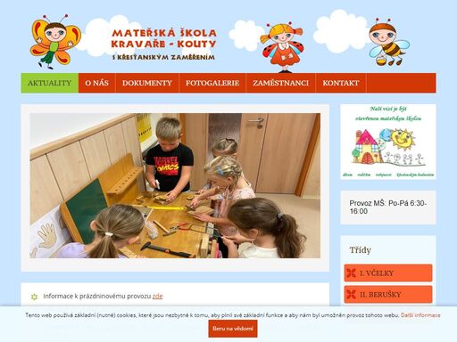 oficiální stránky matřeské školy kravaře-kouty