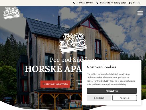 nové a komfortně zařízené apartmány poco loco najdete přímo u sjezdovky javor ve známém turistickém městě pec pod sněžkou v královéhradeckém kraji na východě čech.